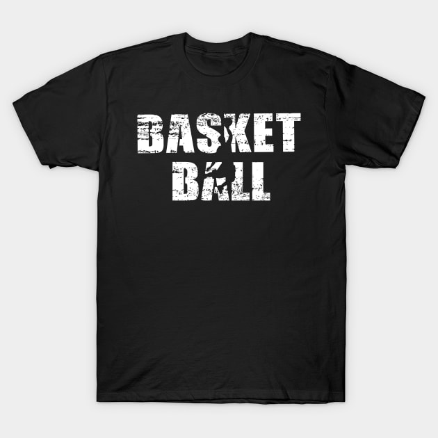 Distressed Look Basketball Gift For Basketball Players T-Shirt by OceanRadar